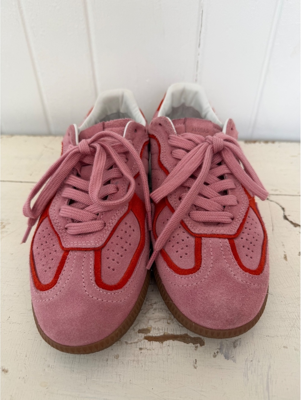 ALOHAS TB.490 RIFE SEA PINK LEATHER SNEAKERS size 7 - Picture 2 of 7